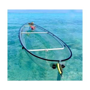 Canoë transparent 2 personnes <span class=keywords><strong>en</strong></span> verre cristal PC, kayak et pêche, coffret <span class=keywords><strong>en</strong></span> bois, transparent 6 mm, canoa LLDPE, lacs et rivières, 3,1 - 4 m - Product Image 3