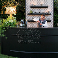 Comptoir de bar moderne et luxueux en métal pour événements de mariage, salon et hôtels – Mini bar durable en acier inoxydable