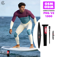 Aile avant en carbone Lake Annecy Pump Foil PNG V2 1300 pour glisse longue, faible vitesse de stabilisation, eau plate, départ depuis le quai, progression du rider, Axis