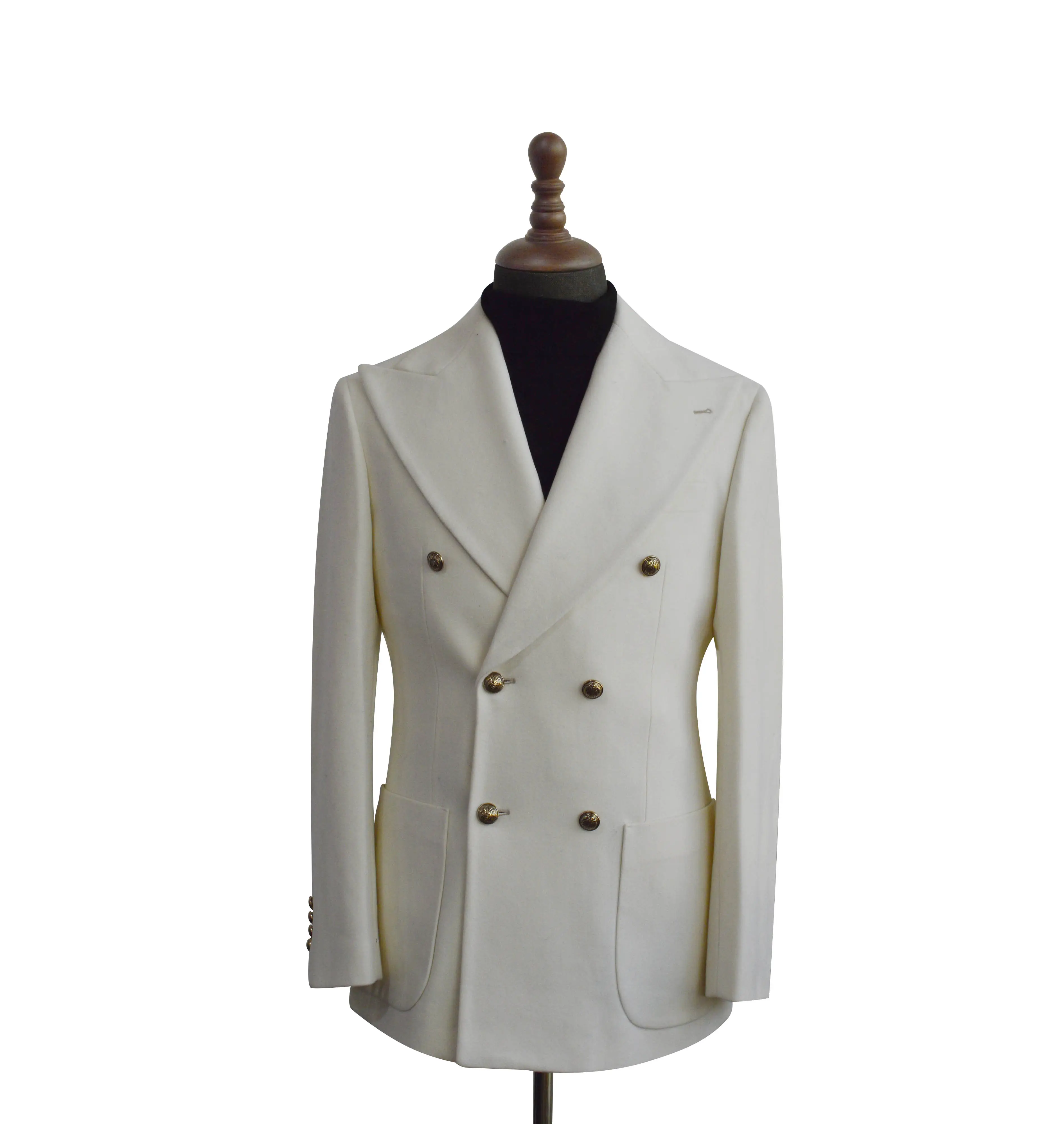 Costume costume pour homme ou femme, veste croisée avec un manteau et un pantalon, vêtement de mariage, de couleur blanche, de haute qualité, offre spéciale