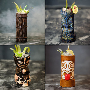 Groothandel Cocktailglazen Glas <span class=keywords><strong>Tiki</strong></span> Mok Cup Bar Custom Keramische <span class=keywords><strong>Tiki</strong></span> Mokken Voor Cocktail