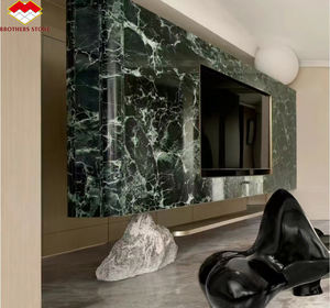 แผ่นหินอ่อนสีเขียวเข้มสำหรับแผงผนังกระเบื้องหินอ่อนสีเขียวหม่นสำหรับตกแต่งโรงแรม - Product Image 4