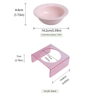 Fabricant de bols surélevés en céramique pour animaux de compagnie avec support en acrylique surélevé Bols surélevés pour chiens et chats Accessoires pour animaux de compagnie