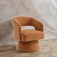 Chaise de maquillage luxueuse, chaise pivotante en tissu velours moderne, pieds en métal écologiques, meubles pour salon et chambre à coucher