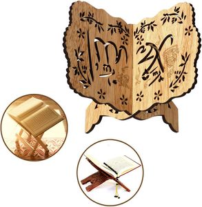 Supporto in Legno Vintage per Corano, Porta Bibbia Pieghevole, Organizzatore per <span class=keywords><strong>Libri</strong></span> Islamici Eid Mubarak, per Esposizione Bibbia, Lettura, Preghiera, Chiesa - Product Image 4