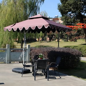 Paraguas de lona grande para trabajo al aire libre, sombrilla de alta calidad para Patios de jardín con luz Solar, Material de paracaídas, publicidad de mercado - Product Image 4