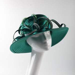 Chapeau cloche en satin pelucheux pour femmes, robe de cérémonie, fascinateur floral, fête du thé, été, plage, mariage - Product Image 6