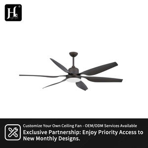 Ventilador de Techo Nórdico Negro de 6 Aspas con Luz para Comedor, Sala de Estar, Ventiladores de Techo Negros de 6 Aspas con Luces y Control Remoto para Dormitorio - Product Image 6