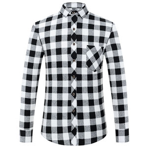 <span class=keywords><strong>Camisa</strong></span> de <span class=keywords><strong>Franela</strong></span> a Cuadros de Algodón Premium al por Mayor, Camisas Casuales de Manga Larga para <span class=keywords><strong>Hombre</strong></span> - Product Image 2