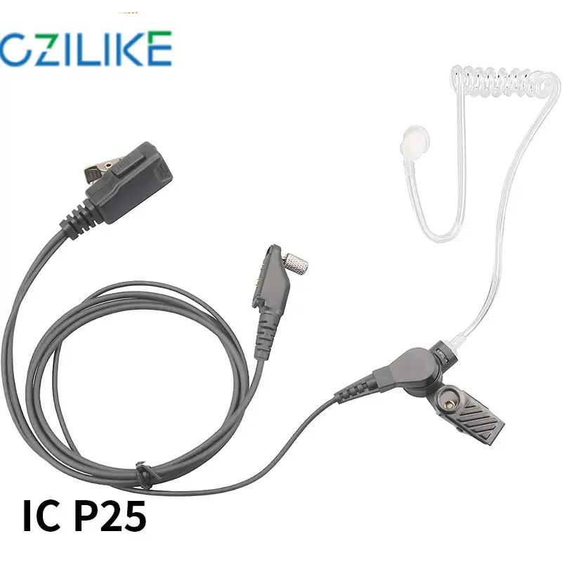 IC P25 auricolare tubo acustico auricolare auricolare microfono nascosto per radio Icom IC P25 IC-M87 IC-M88 IC F31GS F40GT F40GS F50 multipin