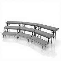 Plateformes de chœur Topfinger 2026 à prix avantageux, plateformes assises en aluminium, portables pour l'extérieur, avec pieds pliants pour mariage, événement, concert, chœur