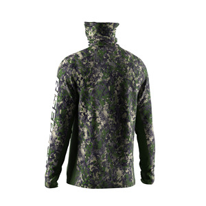Custom Men's Fishing Jersey with Built-in Neck Gaiter UV-resistant Mesh <b>Vent</b> for Hot Weather Fishing - Product Image 4