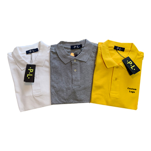 Polo de Algodón de Alta Calidad para Hombre al por Mayor con Logotipo Bordado Personalizado Patrón Sólido Ropa de Trabajo Tejida Polo para Hombre - Product Image 1
