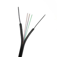 Ftth kabel Drop untuk dalam dan luar ruangan, 1 2 4 Core G657A1 2*5mm ISO9001 kabel Fiber Drop FTTH UT 2km Roll FRP atau kawat baja 900