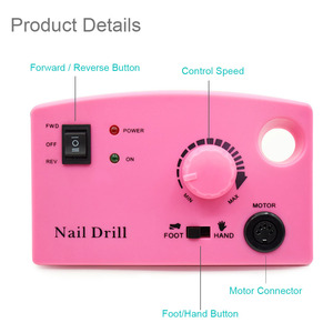 Perceuse à ongles 3 couleurs, 35000 tr/min <span class=keywords><strong>pour</strong></span> Machine de manucure électrique et accessoire avec fraise <span class=keywords><strong>lime</strong></span> à ongles électrique - Product Image 5