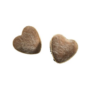 Boucles d'oreilles en forme de cœur pour femmes, en alliage de zinc, peluche floquée, léopard, pied-de-poule, cadeau, bijoux tendance - Product Image 5
