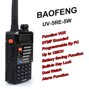 BaoFeng Walkie Talkie VHF UHF, Radio de dos vías amateur, portátil, banda dual de 5W, para caza, camionero, Baofeng <span class=keywords><strong>UV</strong></span> <span class=keywords><strong>5RE</strong></span> <span class=keywords><strong>Plus</strong></span> - Product Image 4
