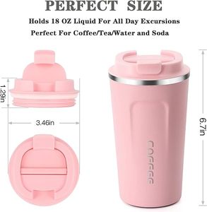 Bouteille d'eau intelligente à LED avec logo personnalisé, 510 ml 380 ml, tasse de voyage isotherme, gourde à double paroi en acier inoxydable pour café - Product Image 5