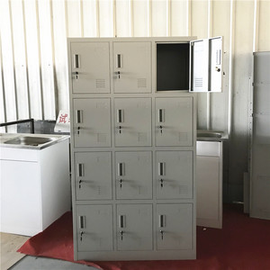 Casier en acier à 12 portes avec serrure à clé, armoire métallique en fer pour le rangement des vêtements des employés - Product Image 3
