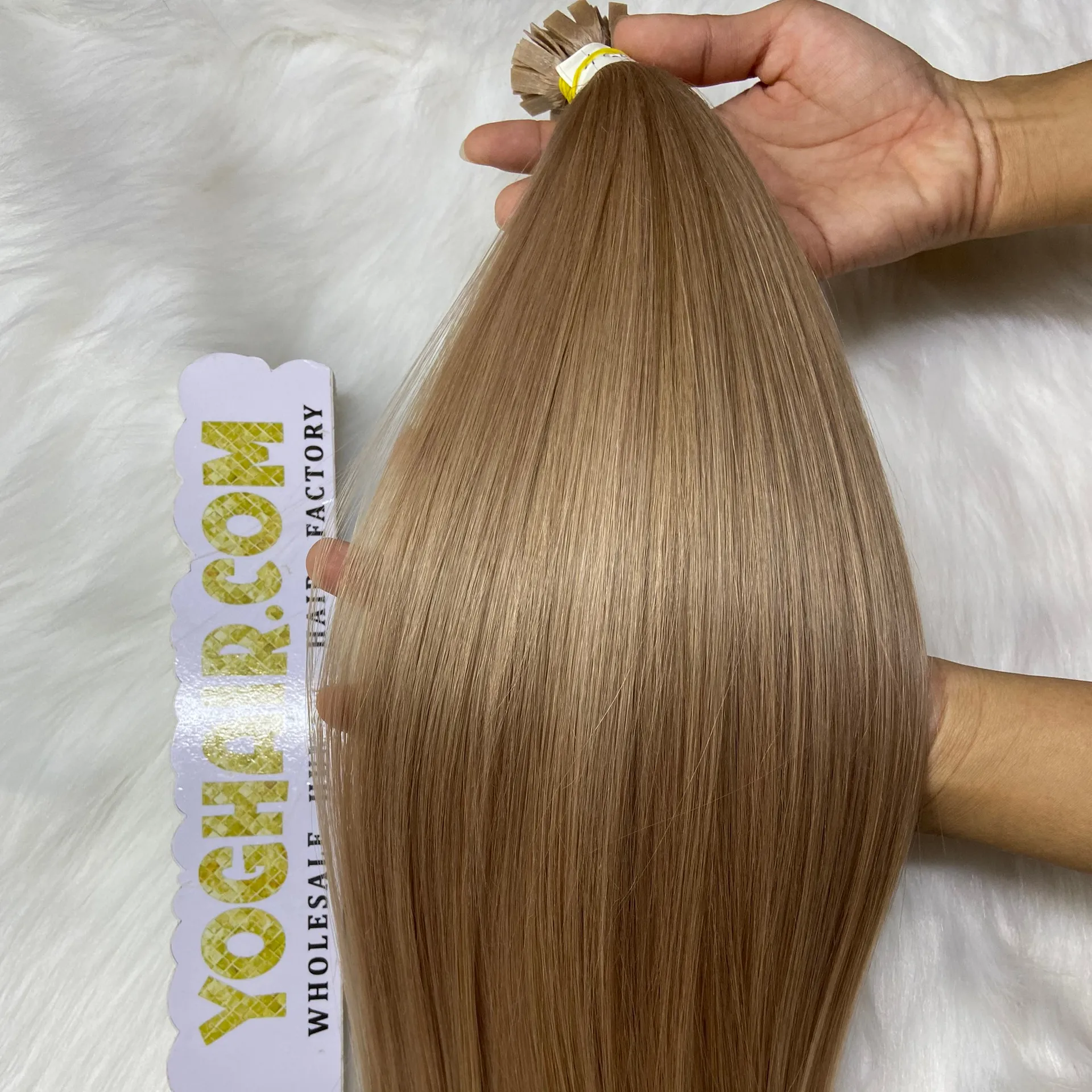 Estensione dei capelli a punta piatta Yoghairvn Virgin Remy Body Wave capelli allineati con cuticole non trattati grezzi