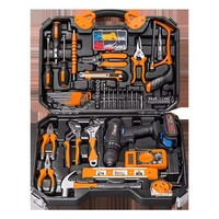 Chine usine outils ménagers 120 pièces ensemble d'outils de perceuse électrique portable ensemble d'outils de matériel multifonctionnel pour le travail du bois ensemble sans fil