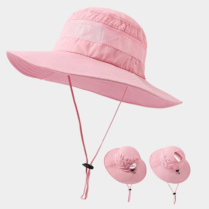 hiking hat with ponytail hole