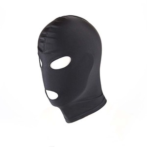 Vente chaude arrivée 1/2/3 trou hommes femmes adulte Spandex <span class=keywords><strong>cagoule</strong></span> bouche ouverte visage oeil tête masque Costume esclave jeu jeu de rôle - Product Image 3