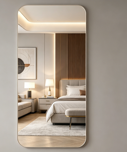 Wall Mounted Curved <b>Mirror</b> Decorative <b>Vanity</b> <b>Mirror</b> Modern Dressing Table <b>Mirror</b> for Bedroom Bathroom - Product Image 2