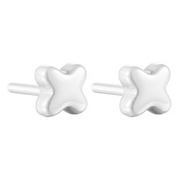 CELES Boucles d'oreilles clous en céramique colorées trèfle à quatre feuilles pour femme, bijoux quotidiens minimalistes et mignons, vente en gros