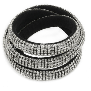 Adorno de diamantes de imitación semicirculares de 3 mm, 5 filas, facetado cuadrado AB32-3 para ropa, calzado y accesorios - Product Image 1