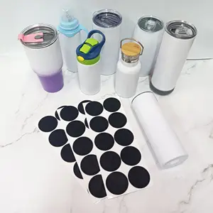 Silicone Coasters With Glue Backing Straight Cup Non Slip Pad Thermos Cup Bottom Pad Cushioning Rubber Pad