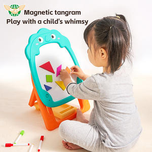 Rompecabezas más vendido, juguetes de pintura educativos para edades tempranas, soporte de tiburón de doble cara, 2 en 1 tablero de dibujo, juguetes de tablero de dibujo - Product Image 4