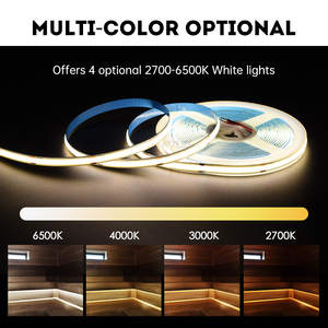 Tira de LED sin Puntos de Buena Calidad, Regulable, 5M, Blanco Cálido, Blanco Frío, 8MM, 8W/M, 320 LED, Impermeable, Flexible, Iluminación Lineal Suave, 12V/24V - Product Image 6