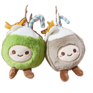 Nuevo Llavero Colgante de Peluche Ecológico con Diseño de Coco, Pequeño y Adorable, con Mosquetón, Venta al por Mayor - Product Image 1