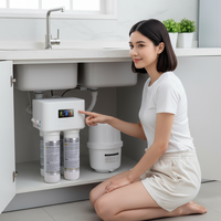 200GPD RO System Purifier Tank 4 Stage Quick Connect Osmose Inverse KDF Mineral Alkaline Water Filter for Home Under Sink