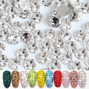 Strass à dos plat en aluminium pour robes, cristal ab, sans correcteurs, à dos plat, ss6-ss30 - Product Image 1