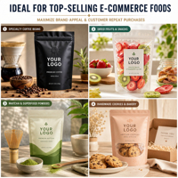 Sachet Doypack Personnalisé avec Logo, Fermeture Éclair, en PE Recyclable, Imprimé Flexo, pour Emballage Alimentaire (Chips de Pommes de Terre) – Direct Usine Chine
