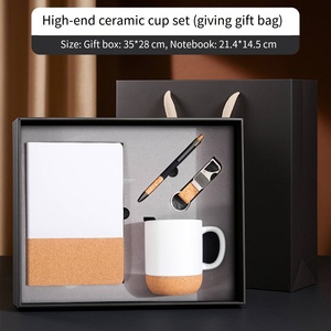 2026 Business Gift Set With Cork Notebook Pen Mug And Bottle Opener In Blue And Brown Design Exquisite Office Promotion Kit - Product Image 2