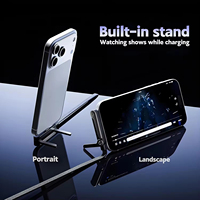 Câble de données 2 en 1 tressé en nylon 240W 1,5M avec support de téléphone, rotation à 360 degrés, câble Type-C pour iPhone pour Android