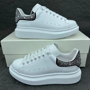 Zapatillas Deportivas de Lujo de Diseñador, con Detalle de Diamantes, Transpirables, Blancas, Cerradas, para Parejas, Casuales, para Exteriores, para Hombre y Mujer - Product Image 1