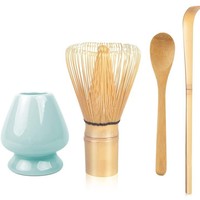 Fournisseur chinois, ensemble de fouets à matcha en bambou traditionnel artisanal personnalisé, 4 pièces