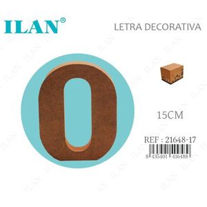 Lettera Decorativa O in Legno di 15 Cm per Arredamento Casa - Product Image 1