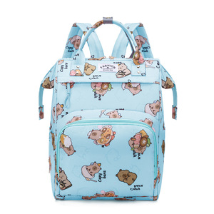 Lightweight Waterproof Softback <b>Women</b> <b>Backpack</b>, Cute Cartoon Print Mommy Daypack Multifunctional Diaper Bag - Product Image 1