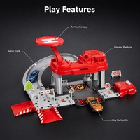 Ensemble de jouets de stationnement DIY avec fonction d'éjection et voiture en alliage pour enfants, boîte cadeau de jeu d'assemblage pour garçons et filles