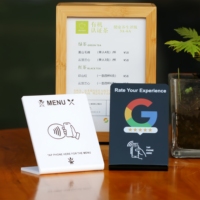 Support de table personnalisé en acrylique NFC pour avis Google, affichage du code QR pour avis Google, menu de restaurant, médias sociaux