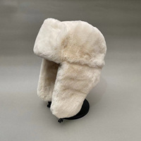 Chapeau Aviateur Unisexe en Peluche Épaisse, Chaud Hiver, Style Russe Ushanka, Bonnet avec Cache-Oreilles, Style Trapper, pour l'Extérieur