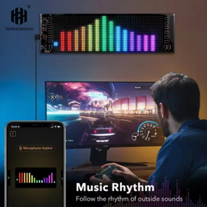 Lampu Panel piksel LED mata iblis mobil truk aplikasi besar kontrol musik Remote lampu teks kustom bergulir untuk kaca depan papan - Product Image 4