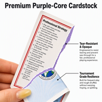 Cartes à Jouer Personnalisées Premium pour l'Éducation Familiale à la Santé et la Sensibilisation Anti-Drogue, en Papier Professionnel à Noyau Violet, Boîte en Papier Durable