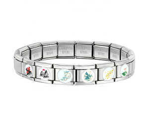 Bracelet modulaire italien en acier inoxydable, tendance, classique, vintage, floral, cadeau personnalisé, photo, couple, bijoux commémoratifs, montre - Product Image 5
