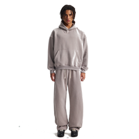 Pantalon de survêtement personnalisé avec logo, en molleton épais, coupe large, long, décontracté, effet vintage délavé